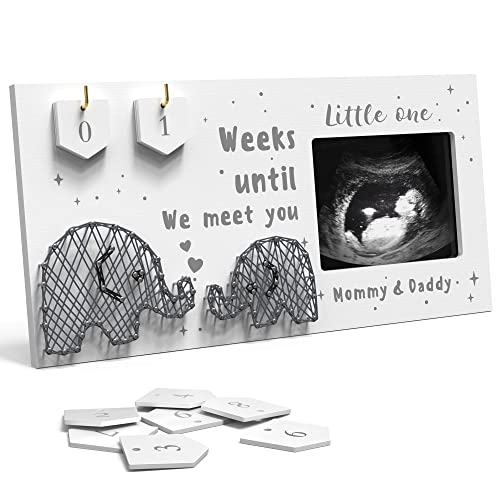 Baby Sonogramm Bilderrahmen mit Baby Countdown Wochen – Standard 10,2 x 7,6 cm Ultraschallfoto – Schwangerschaftsankündigungen Ideen – Geschlecht offenbaren Baby-Shower Geschenk – Neue Mutter erwartet Baby Sonogramm Bilderrahmen mit Baby Countdown Wochen – Standard 10,2 x 7,6 cm Ultraschallfoto – Schwangerschaftsankündigungen Ideen – Geschlecht offenbaren Baby-Shower Geschenk – Neue Mutter erwartet von EURSET
