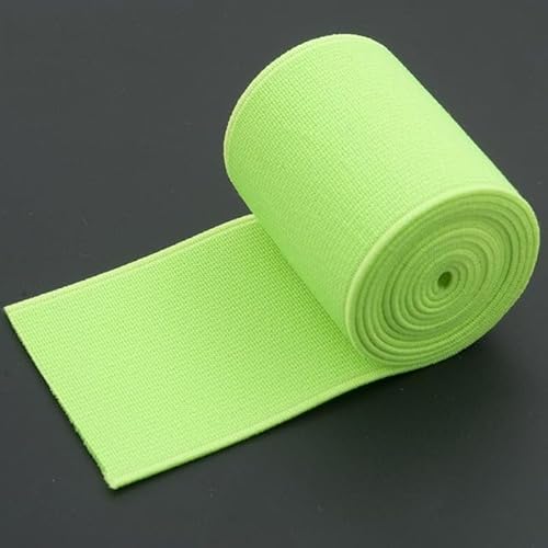 10M 20-50mm Nähen Elastische Band Weiche Haut Gummibänder Schuhe Hosen Dekorative Stretch Gurtbänder DIY Kleidung Zubehör(Fluorescentgreen,50mm) von EUXHTYWP