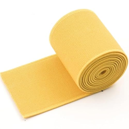 10M 20-50mm Nähen Elastische Band Weiche Haut Gummibänder Schuhe Hosen Dekorative Stretch Gurtbänder DIY Kleidung Zubehör(Goldyellow,20mm) von EUXHTYWP