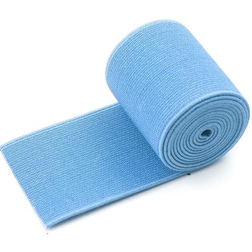 10M 20-50mm Nähen Elastische Band Weiche Haut Gummibänder Schuhe Hosen Dekorative Stretch Gurtbänder DIY Kleidung Zubehör(Lightblue,40mm) von EUXHTYWP