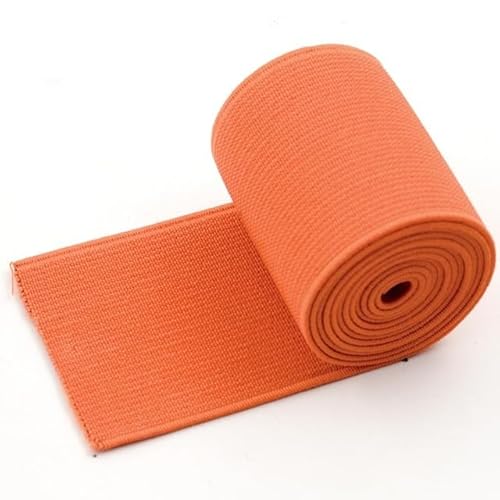 10M 20-50mm Nähen Elastische Band Weiche Haut Gummibänder Schuhe Hosen Dekorative Stretch Gurtbänder DIY Kleidung Zubehör(Oranje,50mm) von EUXHTYWP