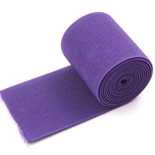 10M 20-50mm Nähen Elastische Band Weiche Haut Gummibänder Schuhe Hosen Dekorative Stretch Gurtbänder DIY Kleidung Zubehör(Purple,50mm) von EUXHTYWP