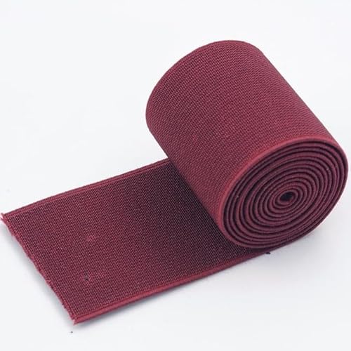 10M 20-50mm Nähen Elastische Band Weiche Haut Gummibänder Schuhe Hosen Dekorative Stretch Gurtbänder DIY Kleidung Zubehör(Winered,40mm) von EUXHTYWP
