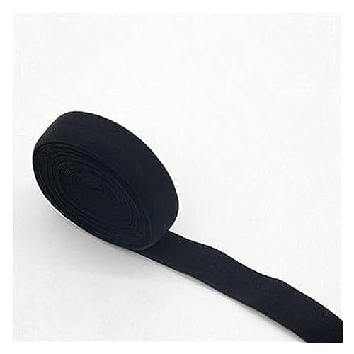 20 mm elastisches Band, elastisches Band, Mehrzweck-Spandex-Besatz, Näh-Taillenband, Spitzenstoffband, Bekleidungszubehör, Faltband(Svart) von EUXHTYWP