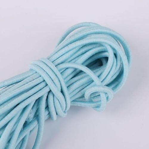 5 m/Beutel, 2/2,5 mm, rund, elastisches Fadenseil, Gummiband, elastische Bänder, Stretchschnur for DIY-Kleidung, Nähzubehör, rot, 2 mm(Turquoise,2mm) von EUXHTYWP