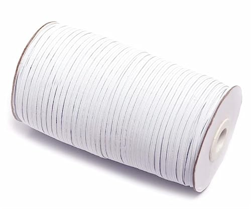 6/8/10/12/15/20/30/35/40 mm Polyester-Gummibänder for Kleidung, Nähzubehör, Schwarz, 12 mm, 5 Meter(Bianco,25mm 5meters) von EUXHTYWP