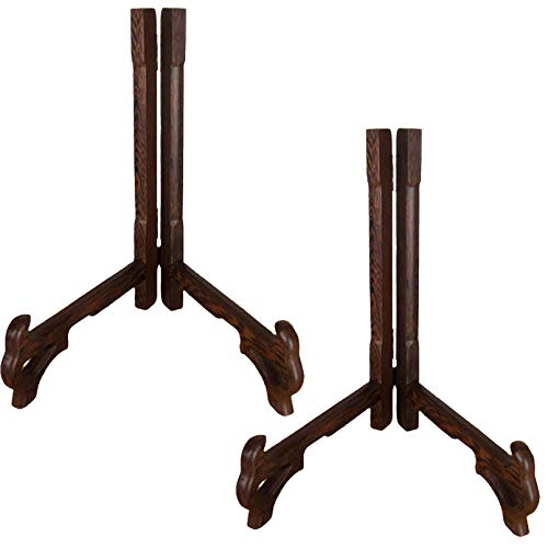 Bilderrahmenständer, 2 Fotohalter aus Holz for die Heimdekoration, verstellbarer Ausstellungsständer, Staffelei, faltbarer Tablet-Ständerhalter, zur Anzeige von Bilderrahmen(9inch) von EUXHTYWP