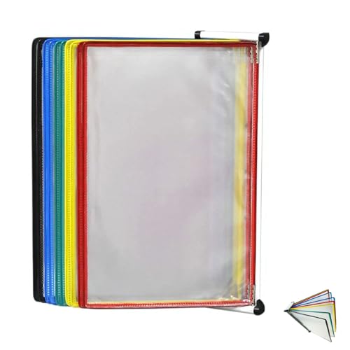 Dokumenten-Organizer, Katalogständer aus PVC und Metall mit 10 Anzeigetaschen, Akten-Organizer for den Schreibtisch, for Aufbewahren und Präsentieren von A4-Dokumenten Dokumenten-Organizer, Katalogständer aus PVC und Metall mit 10 Anzeigetaschen, Akten-Organizer for den Schreibtisch, for Aufbewahren und Präsentieren von A4-Dokumenten von EUXHTYWP