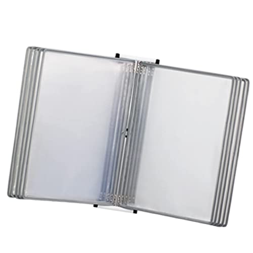 Dokumenten-Organizer, Wand-Aktenhalter for A4-Ordner, 10-Panel-Referenzsystem for Schreibtisch/Wand, Poster-Flipbook-Display(Grey) von EUXHTYWP