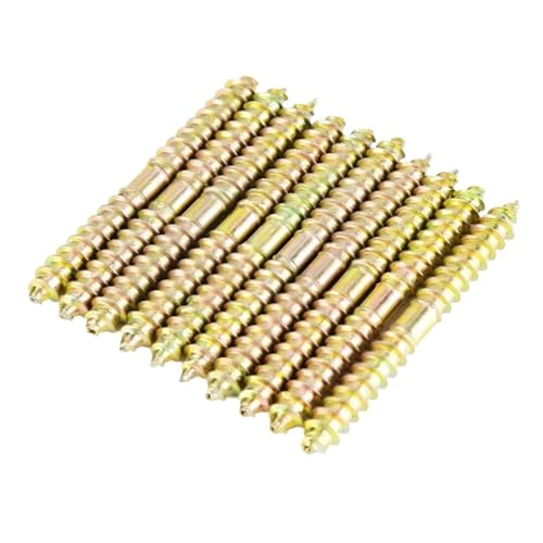 Doppelkopfschraube, 10 Stück 6 x 60 mm, verzinktes Eisen, Holzdübelschrauben-Set, Möbelbeschläge, Holzbearbeitungsverbinder, doppelseitige selbstschneidende Schraube Doppelkopfschraube, 10 Stück 6 x 60 mm, verzinktes Eisen, Holzdübelschrauben-Set, Möbelbeschläge, Holzbearbeitungsverbinder, doppelseitige selbstschneidende Schraube von EUXHTYWP