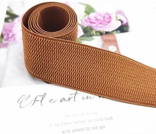 Elastische Nylonbänder, mehrfarbig, Maismuster, elastisches Band, Verdickung des Hosenbunds, DIY-Handwerk, Nähen, Kleidungszubehör, 1 Meter(Bruin) von EUXHTYWP