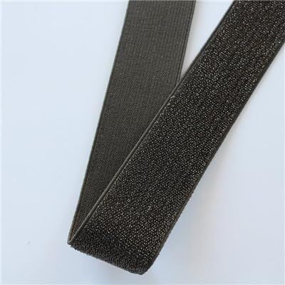 Glitzernde Gold-Silber-Gummibänder, Gummiband, Taillenband, elastische Kordel, Kleidungsstück, Hose, DIY-Nähzubehör, 10/15/25/40 mm, 1 m ((Black Black,40mm) von EUXHTYWP