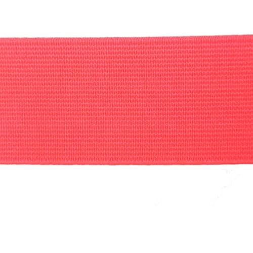 Gummiband, umklappbar, elastisches Band for Unterwäsche, Hosen, BHs, Gummikleidung, verstellbar, weicher Bund, elastisch, rot, 50 mm(Fluorescent Red,40mm) von EUXHTYWP