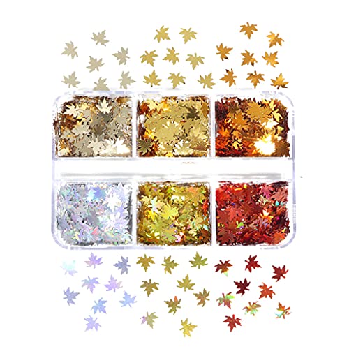 6 Gitter Ahornblätter Kunst Pailletten Ahornblatt Pailletten Herbst Maniküre 3D Nägel Dekoration 6 Gitter Ahornblätter Kunst Pailletten Ahornblatt Pailletten Herbst Maniküre 3D Nägel Dekoration von EUYueli