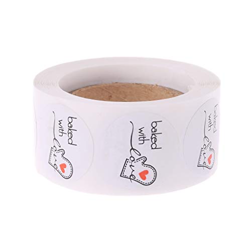 Backetiketten für Chris, rund, Kraftpapier, selbstklebend, 500 Stück von EUYueli