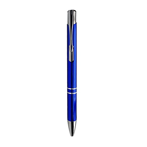 EUYueli 10 x glatter Kugelschreiber mit superweichem Griff, hübsche Journaling-Stifte 1,0 mm, schwarz/blau, Metallpresse, Schreibstifte von EUYueli