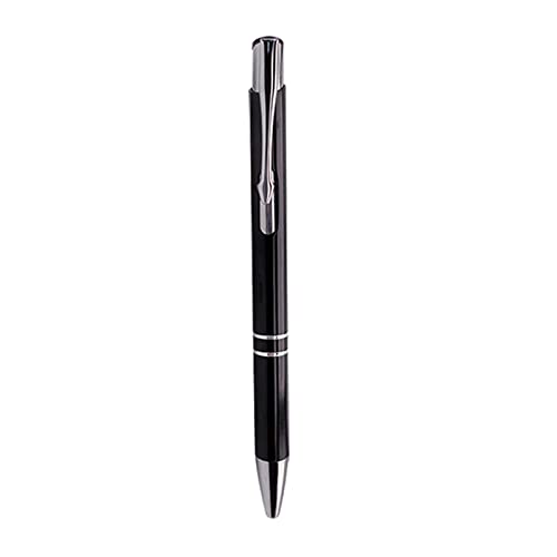 EUYueli 10 x glatter Kugelschreiber mit superweichem Griff, hübsche Journaling-Stifte 1,0 mm, schwarz/blau, Metallpresse, Schreibstifte von EUYueli