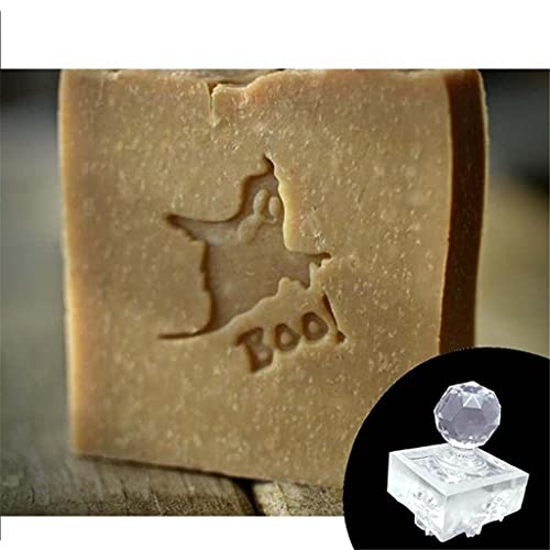 EUYueli Halloween Acryl Transparent Siegel Natürliche Bio-Seifenherstellung Werkzeuge Zubehör Cartoon Muster Seife Stempelblock von EUYueli