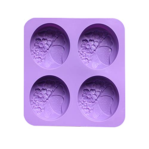 EUYueli Silikonform für Schmetterlinge und Blumen, 4 Mulden, Kuchen, Seife von EUYueli