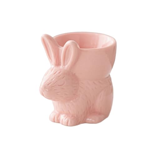 Eierbecher mit Ostermotiv aus Keramik, Hasenform, Eierständer für Feste, Tischdekoration, weißes Porzellan, Frühstückshalter Eierbecher mit Ostermotiv aus Keramik, Hasenform, Eierständer für Feste, Tischdekoration, weißes Porzellan, Frühstückshalter von EUYueli