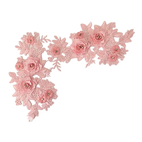Ein Paar Stickerei-Spitzenapplikationen zum Nähen von Blumenstoff, Kragen, Hochzeitskleid, Brautkleid Ein Paar Stickerei-Spitzenapplikationen zum Nähen von Blumenstoff, Kragen, Hochzeitskleid, Brautkleid von EUYueli