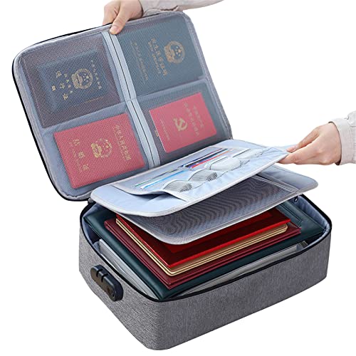 Safe Document with Handle Portable File Bag for Important Documents Files von EUYueli
