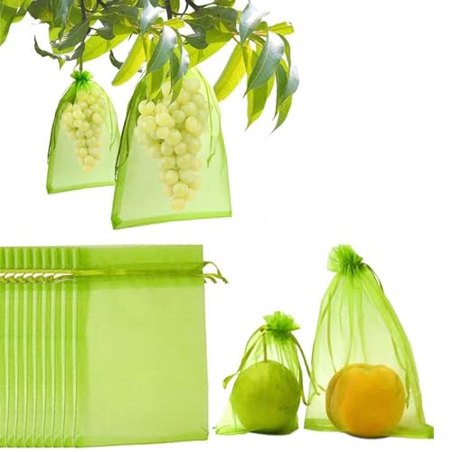 EUZLABBY Trauben-Schutzbeutel,100 Stück 20 x 30 cm Obst Schutzbeutel Organzabeutel, Organzabeutel mit Kordelzug, für Traubenschutzbeutel gegen Wespenvögel, Kirschessigfliege und andere Insekten.(Grün) EUZLABBY Trauben-Schutzbeutel,100 Stück 20 x 30 cm Obst Schutzbeutel Organzabeutel, Organzabeutel mit Kordelzug, für Traubenschutzbeutel gegen Wespenvögel, Kirschessigfliege und andere Insekten.(Grün) von EUZLABBY