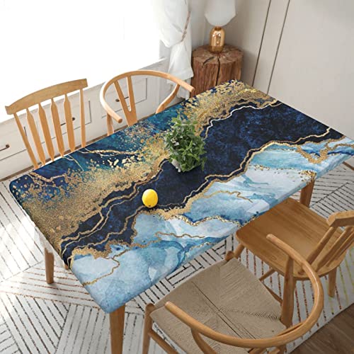EVANEM Rechteckige Tischdecke, Marmor, Marineblau, bedruckt, elastisch, für Terrasse, Outdoor, Picknick, Camping, 152 cm EVANEM Rechteckige Tischdecke, Marmor, Marineblau, bedruckt, elastisch, für Terrasse, Outdoor, Picknick, Camping, 152 cm von EVANEM