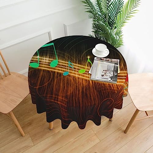 EVANEM Runde Tischdecke mit Musiknoten, 152,4 cm, wasserdicht, dekorativer Stoff, Tischdecke für Küche, Esstisch, Hochzeit, wiederverwendbar EVANEM Runde Tischdecke mit Musiknoten, 152,4 cm, wasserdicht, dekorativer Stoff, Tischdecke für Küche, Esstisch, Hochzeit, wiederverwendbar von EVANEM