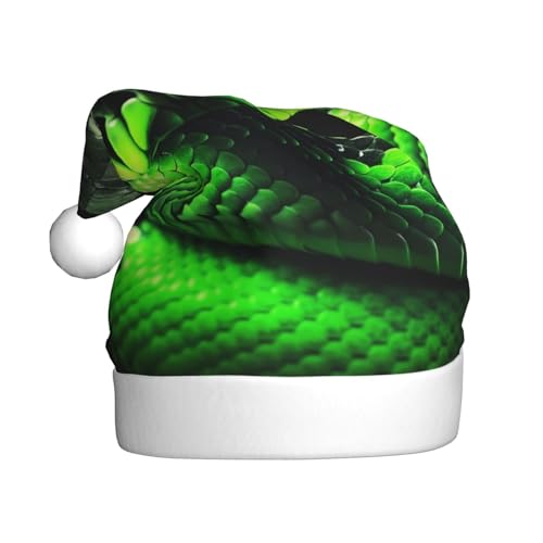 EVANEM Weihnachtsmütze 3D Schlange Weihnachtsmütze für Erwachsene Leuchtende Weihnachtsmützen Plüsch Santa Cap für Neujahr Party und Urlaub Event von EVANEM