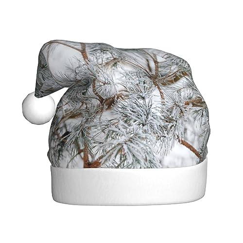 EVANEM Weihnachtsmütze mit Ast bedeckt mit Schnee, Weihnachtsmütze für Erwachsene, beleuchtete Weihnachtsmütze, Plüschmütze für Silvesterparty und Feiertagsveranstaltung von EVANEM