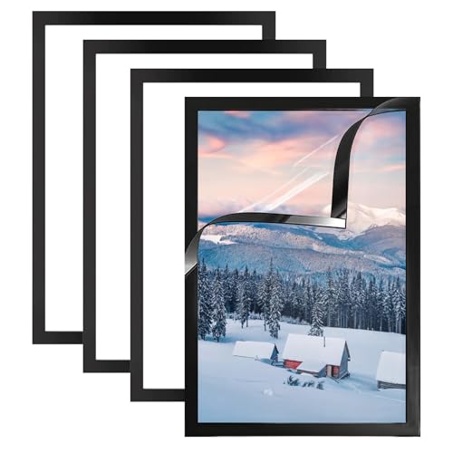 4 Stück Diamond Painting Rahmen, Selbstklebend Magnetisch Bilderrahmen, Schwarzer Selbstklebender Rahmen, 30 x 40 cm Diamant Painting Bilderrahmen, Wanddekoration für Schlafzimmer und Wohnzimmer 4 Stück Diamond Painting Rahmen, Selbstklebend Magnetisch Bilderrahmen, Schwarzer Selbstklebender Rahmen, 30 x 40 cm Diamant Painting Bilderrahmen, Wanddekoration für Schlafzimmer und Wohnzimmer von EVDZNA