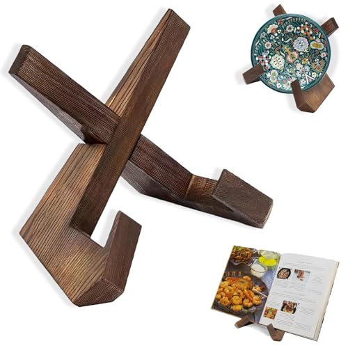 Buchständer Holz, Kochbuchhalter, Buchhalter, Rezepthalter für Küche, Buch Halterung, Tragbare Leseständer, iPad Tablet Ständer, Zum Ausstellen von Büchern, Tellern, Bilderrahmen Buchständer Holz, Kochbuchhalter, Buchhalter, Rezepthalter für Küche, Buch Halterung, Tragbare Leseständer, iPad Tablet Ständer, Zum Ausstellen von Büchern, Tellern, Bilderrahmen von EVDZNA