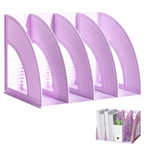 Schreibtisch Ordner, Akten Magazinhalter mit 4 Fächer, Stehsammler A4 Kunststoff Zeitschriftensammler, Lila Stehsammler Sortierablage, Dokumente Bücher Ordner, Offene Fächer, Dateien Speichern Schreibtisch Ordner, Akten Magazinhalter mit 4 Fächer, Stehsammler A4 Kunststoff Zeitschriftensammler, Lila Stehsammler Sortierablage, Dokumente Bücher Ordner, Offene Fächer, Dateien Speichern von EVDZNA