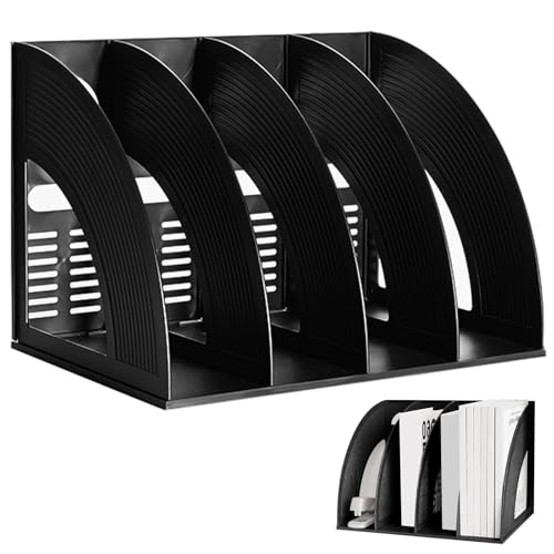 Schreibtisch Ordner, Faltbarer Stehsammler A4, Akten Magazinhalter mit 4 Fächer, Schwarz Stehsammler Sortierablage, Zeitschriftensammler, Für Aufbewahrung, Dokumente Zeitschriften, Schwarz Schreibtisch Ordner, Faltbarer Stehsammler A4, Akten Magazinhalter mit 4 Fächer, Schwarz Stehsammler Sortierablage, Zeitschriftensammler, Für Aufbewahrung, Dokumente Zeitschriften, Schwarz von EVDZNA