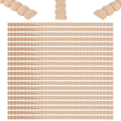 24 Stück dekorative Perlenverzierungen aus Holz, halbe Holzperlen, Zierleiste, 15. 75 von EVERDIJ