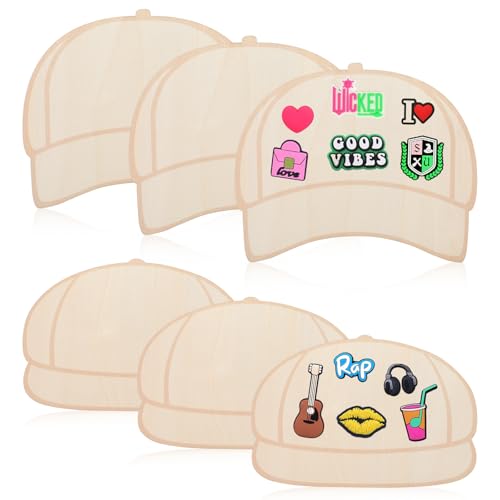6 x Holz-Schablonen für Hüte, unlackierte Holzhut-Vorlagen, personalisierte Hut-Patchboard-Design, Zubehör für stilvolle und personalisierte Hüte 6 x Holz-Schablonen für Hüte, unlackierte Holzhut-Vorlagen, personalisierte Hut-Patchboard-Design, Zubehör für stilvolle und personalisierte Hüte von EVERDIJ