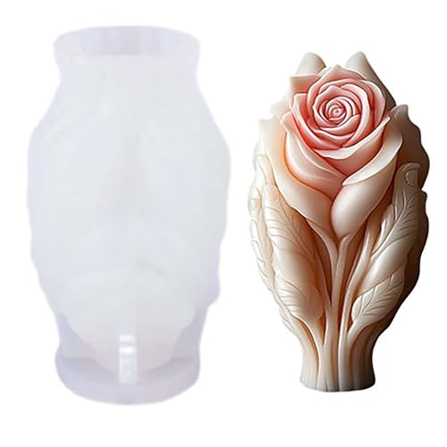 Rosenblüten Tulpen Sukkulenten Zylinderformen Silikon Wellenform Spirale Kerzenform – Silikonharz Gießformen für Kerzen, Harz & Seife Bastelbedarf von EVERELAM