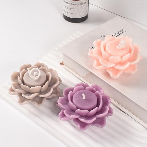 Silikon-Lotusblumen-Form – Silikonharz-Gussformen für Kerzen, Harz und Seife, Bastelbedarf von EVERELAM