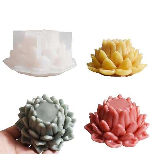 Silikonform für 3D-Blütenknospen, Wellenkerzen, Silikonharz, Gießformen für Kerzen, Harz und Seife, Bastelbedarf von EVERELAM
