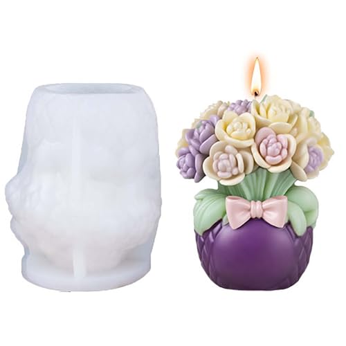Silikonform für Blumenflaschen, Tulpen, Rosen, Zylinderform, Wellen, Spiralform, Kerzenform, Silikonharz, Gießformen für Kerzen, Harz und Seife Silikonform für Blumenflaschen, Tulpen, Rosen, Zylinderform, Wellen, Spiralform, Kerzenform, Silikonharz, Gießformen für Kerzen, Harz und Seife von EVERELAM