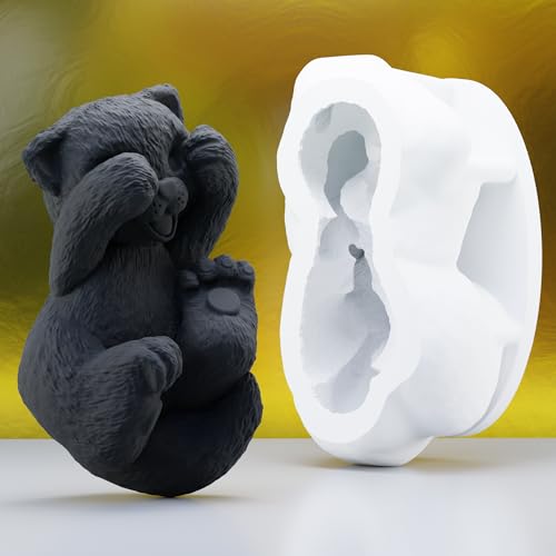Silikonform für Kerzen, Harz, Teddybär, Motiv: schläfriger Hund, Wellenform, Kerzenform, Silikonharz, Gießformen für Kerzen, Harz und Seife Silikonform für Kerzen, Harz, Teddybär, Motiv: schläfriger Hund, Wellenform, Kerzenform, Silikonharz, Gießformen für Kerzen, Harz und Seife von EVERELAM