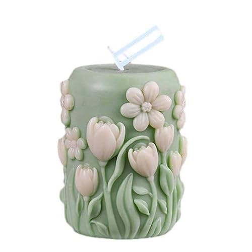 Silikonform mit 3D-Blume, Tulpen, Pfingstrosen, Zylinderform, Wellen-Spiralform, Kerzenform, Silikonharz, Gießformen für Kerzen, Harz und Seife Silikonform mit 3D-Blume, Tulpen, Pfingstrosen, Zylinderform, Wellen-Spiralform, Kerzenform, Silikonharz, Gießformen für Kerzen, Harz und Seife von EVERELAM