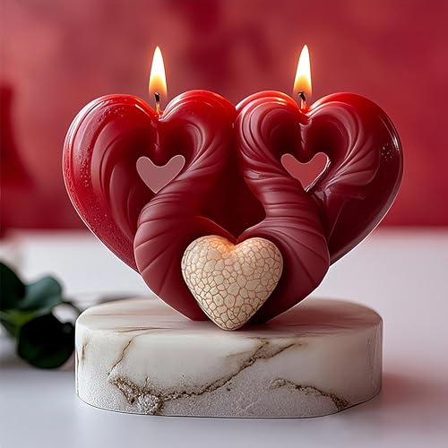 Silikonform mit Herz-Liebe, Wellenform, Spiralform, Kerzenform, Silikonharz, Gießformen für Kerzen, Harz und Seife, Bastelbedarf (xre-heart-xx-56) von EVERELAM