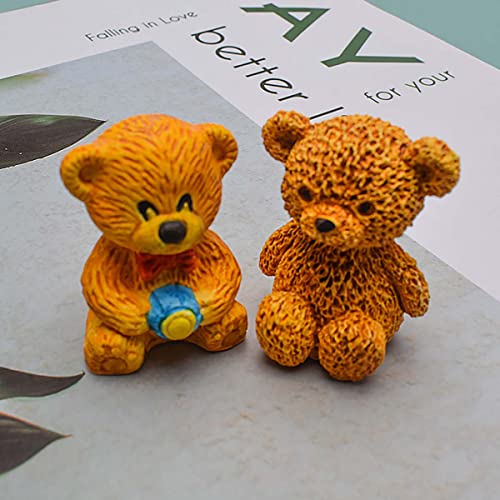 Tierformen-Set – Bär, Silikonharz-Gussformen für Kerzenherstellung und Schmuckhandwerk, 2 Stück von EVERELAM