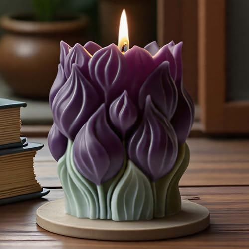 Zylinderform für Tulpenblumen, Sukkulenten, Blätter, Silikon, Wellen, Spiralform, Kerzenform, Silikonharz, Gießformen für Kerzen, Harz und Seife Zylinderform für Tulpenblumen, Sukkulenten, Blätter, Silikon, Wellen, Spiralform, Kerzenform, Silikonharz, Gießformen für Kerzen, Harz und Seife von EVERELAM