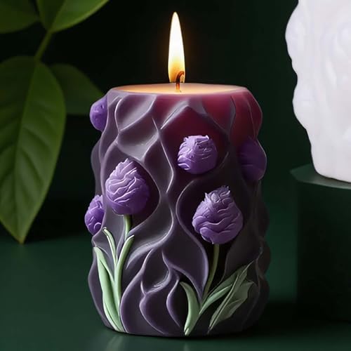 Zylinderform für Tulpenblumen, Sukkulenten, Blätter, Silikon, Wellen, Spiralform, Kerzenform, Silikonharz, Gießformen für Kerzen, Harz und Seife Zylinderform für Tulpenblumen, Sukkulenten, Blätter, Silikon, Wellen, Spiralform, Kerzenform, Silikonharz, Gießformen für Kerzen, Harz und Seife von EVERELAM