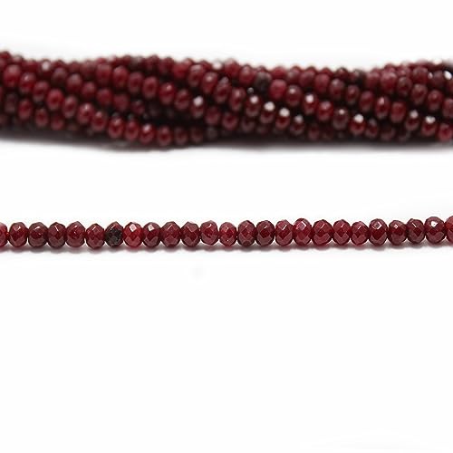 Rubin-Edelsteinperlen für Schmuckherstellung, Glasperlen für Armbänder, Halsketten und Ohrringe, kleine Rubinperlen für Armbandherstellung, Schmuckprojekte, Zubehör Rubin-Edelsteinperlen für Schmuckherstellung, Glasperlen für Armbänder, Halsketten und Ohrringe, kleine Rubinperlen für Armbandherstellung, Schmuckprojekte, Zubehör von EVERLING JEWELS