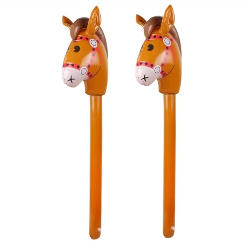 EVERMARKET Aufblasbare Pferdestöcke, 94,4 cm, für Weihnachten, Pferd, Geburtstagsparty, Dekoration, Partyzubehör, aufblasbares Pferd, Kostümstäbe, Braun, 2 Stück EVERMARKET Aufblasbare Pferdestöcke, 94,4 cm, für Weihnachten, Pferd, Geburtstagsparty, Dekoration, Partyzubehör, aufblasbares Pferd, Kostümstäbe, Braun, 2 Stück von EVERMARKET