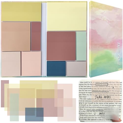 500 Durchsichtige Post It Transparente Haftnotizen Transparent Sticky Notes, Colorful Post Its Transparent Set Notizzettel Schulsachen Aesthetic School Stuff Post It Transparent for School Office Home von EVERTHJ